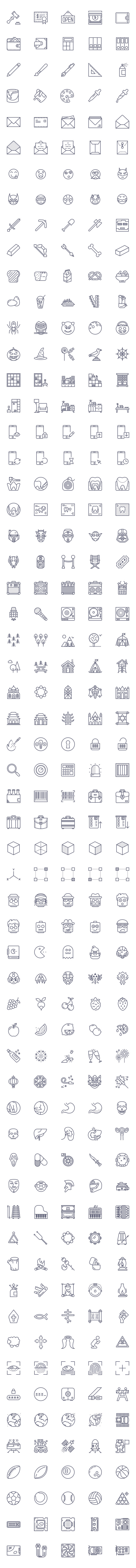 Free Outline and Solid Icons - AI, PSD and Sketch (300 Icons)