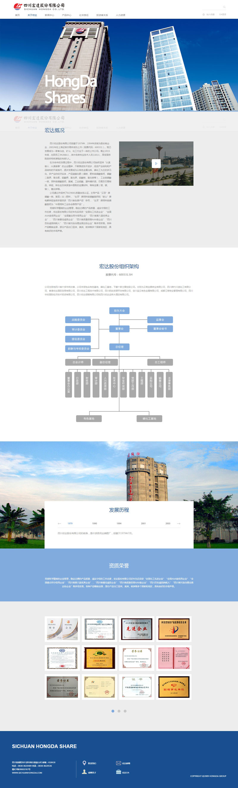 宏達(dá)股份有限公司化工類網(wǎng)站建設(shè)案例