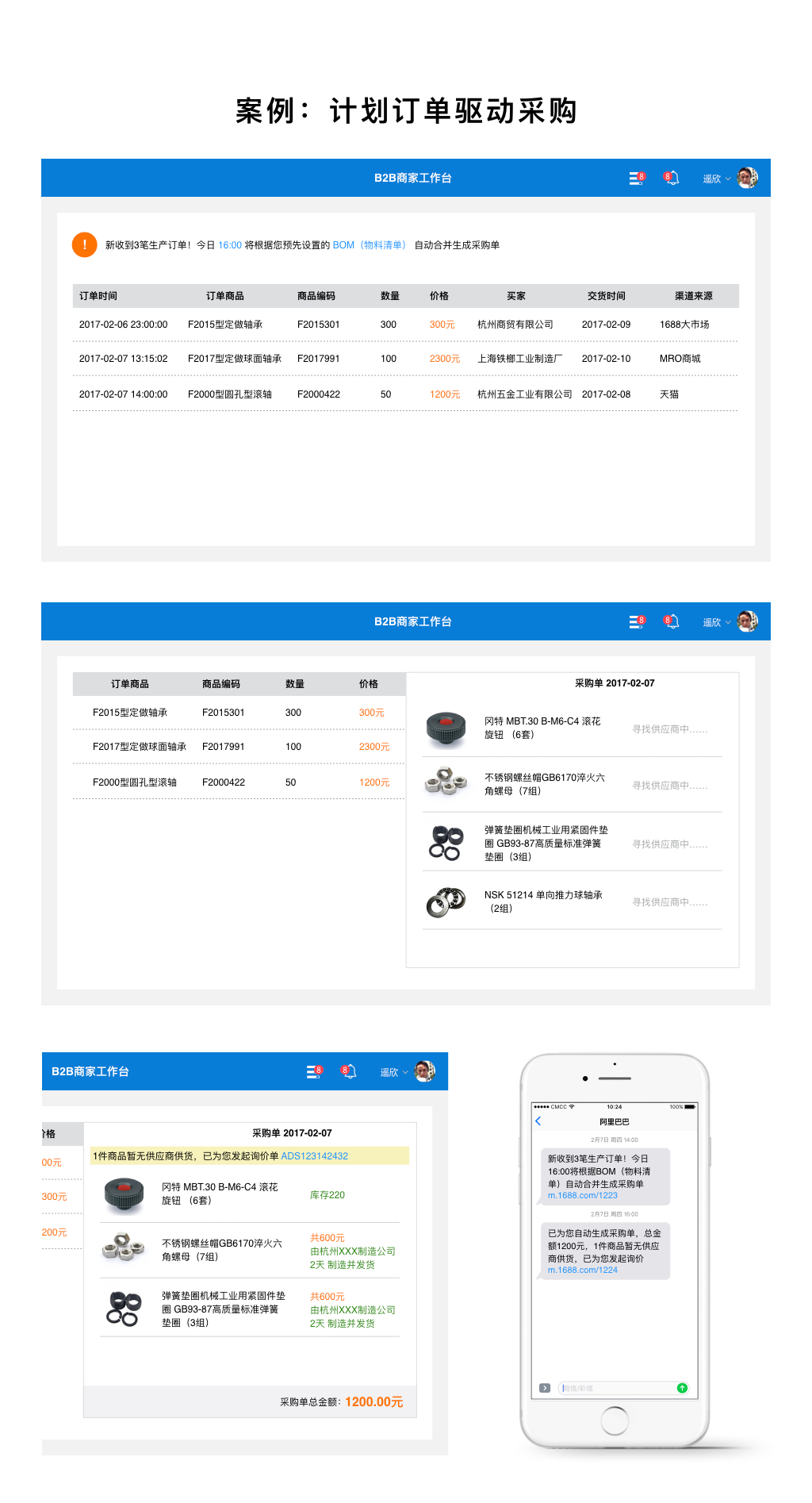 案例：計劃訂單驅動采購